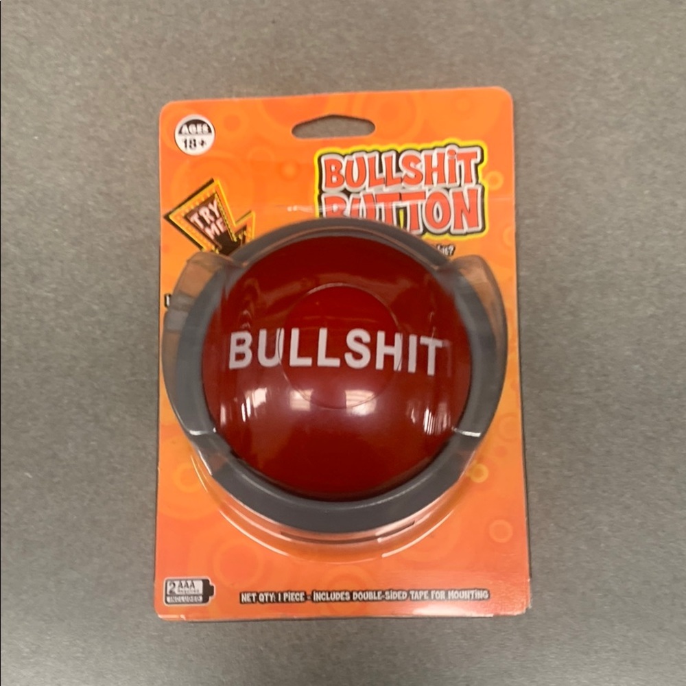 Bullshit Button Gag Gift Novelty Item Brand New Factory Sealed